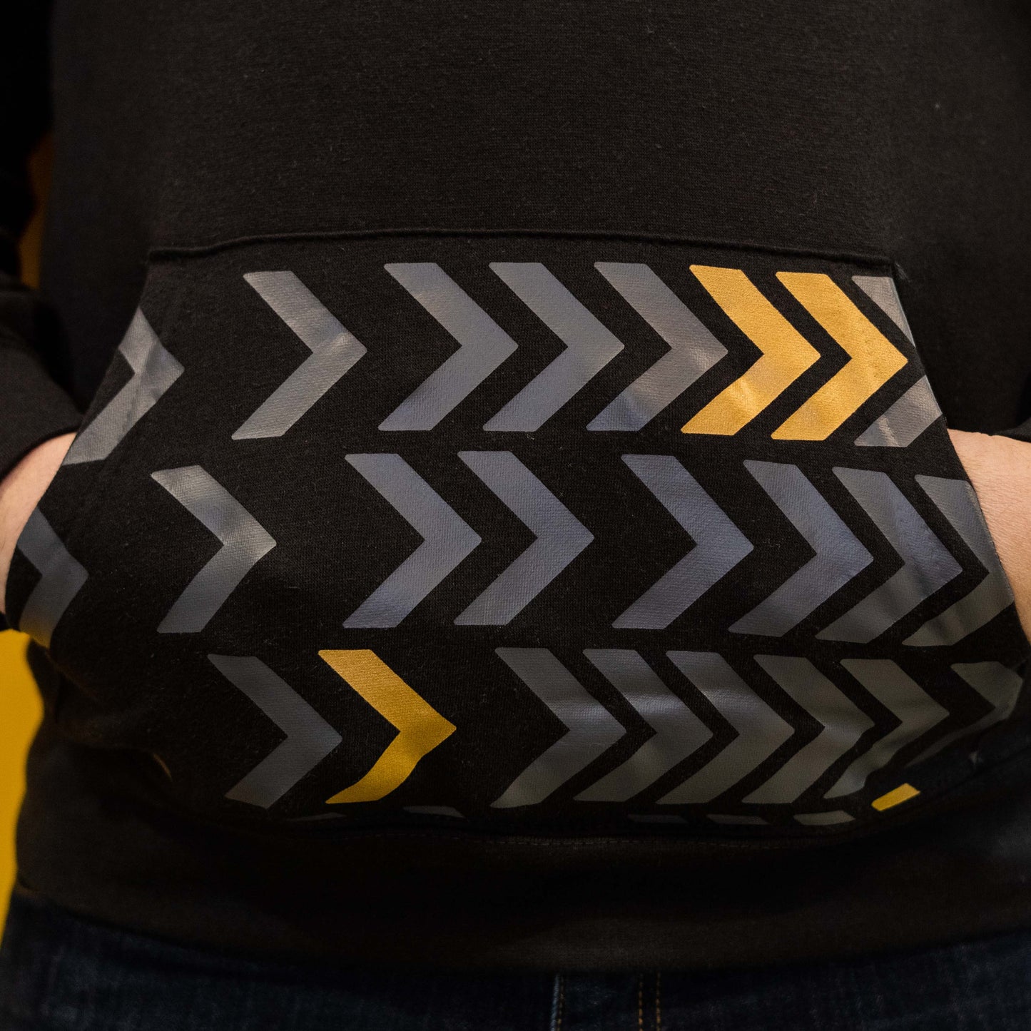 Chevron Pouch Hoodie