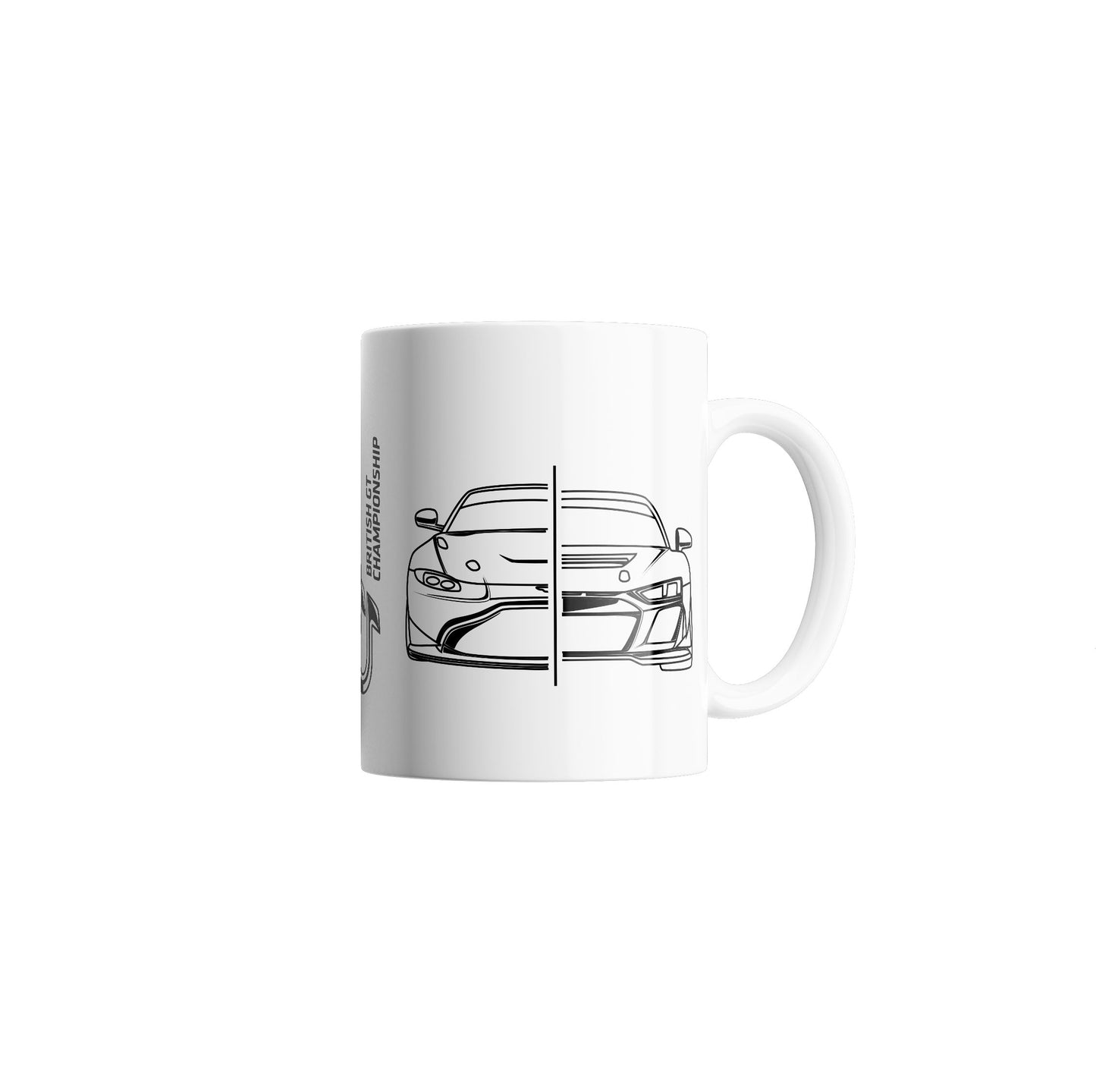 GT3 & GT4 Mug (White with black)